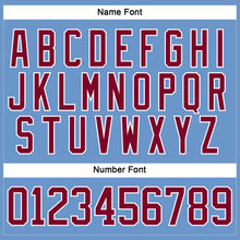Charger l'image dans la galerie, Custom Light Blue Maroon-White Hockey Jersey