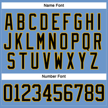 Charger l'image dans la galerie, Custom Light Blue Black-Gold Hockey Jersey