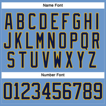 Charger l'image dans la galerie, Custom Light Blue Navy-Gold Hockey Jersey