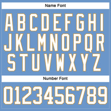 Charger l'image dans la galerie, Custom Light Blue White-Old Gold Hockey Jersey