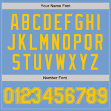 Laden Sie das Bild in den Galerie-Viewer, Custom Light Blue Yellow Authentic Baseball Jersey