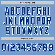 Laden Sie das Bild in den Galerie-Viewer, Custom Light Blue Royal-White Authentic Baseball Jersey