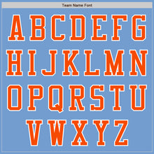 Laden Sie das Bild in den Galerie-Viewer, Custom Light Blue Orange-White Authentic Baseball Jersey