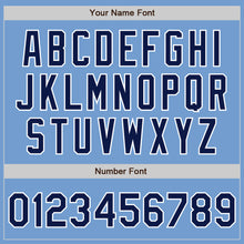 Laden Sie das Bild in den Galerie-Viewer, Custom Light Blue Navy-White Authentic Baseball Jersey