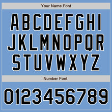 Laden Sie das Bild in den Galerie-Viewer, Custom Light Blue Black-White Authentic Baseball Jersey