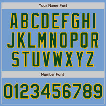 Laden Sie das Bild in den Galerie-Viewer, Custom Light Blue Green-Gold Authentic Baseball Jersey