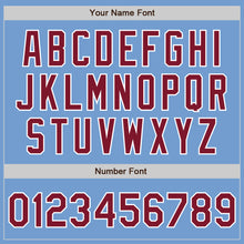 Laden Sie das Bild in den Galerie-Viewer, Custom Light Blue Crimson-White Authentic Baseball Jersey