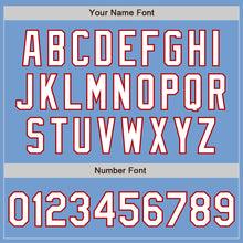 Laden Sie das Bild in den Galerie-Viewer, Custom Light Blue White-Red Authentic Baseball Jersey