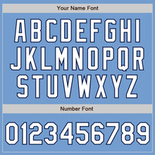 Laden Sie das Bild in den Galerie-Viewer, Custom Light Blue White-Navy Authentic Baseball Jersey