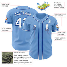 Laden Sie das Bild in den Galerie-Viewer, Custom Light Blue White-Royal Authentic Baseball Jersey
