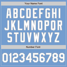 Laden Sie das Bild in den Galerie-Viewer, Custom Light Blue White-Gray Authentic Baseball Jersey