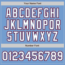 Laden Sie das Bild in den Galerie-Viewer, Custom Light Blue Royal-Red Authentic Baseball Jersey