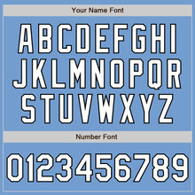 Laden Sie das Bild in den Galerie-Viewer, Custom Light Blue White-Black Authentic Baseball Jersey