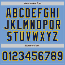 Laden Sie das Bild in den Galerie-Viewer, Custom Light Blue Navy-Yellow Authentic Baseball Jersey