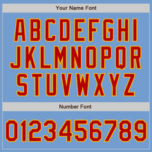 Laden Sie das Bild in den Galerie-Viewer, Custom Light Blue Red-Gold Authentic Baseball Jersey