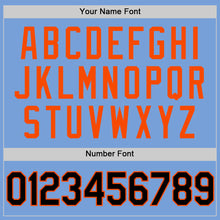 Загрузить изображение в средство просмотра галереи, Custom Light Blue Black-Orange Authentic Throwback Basketball Jersey