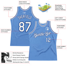 Загрузить изображение в средство просмотра галереи, Custom Light Blue White-Royal Authentic Throwback Basketball Jersey