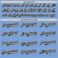 Laden Sie das Bild in den Galerie-Viewer, Custom Light Blue Black White-Red Authentic Baseball Jersey