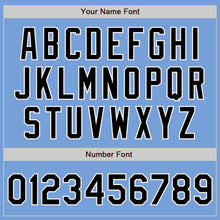 Laden Sie das Bild in den Galerie-Viewer, Custom Light Blue Black White-Red Authentic Baseball Jersey