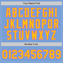 Load image into Gallery viewer, Custom Light Blue Yellow-Pink Authentic Baseball Jersey