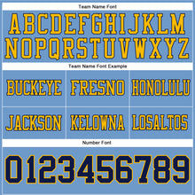 Загрузить изображение в средство просмотра галереи, Custom Light Blue Navy-Gold Authentic Football Jersey