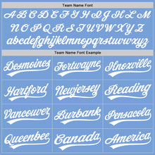 Load image into Gallery viewer, Custom Stitched Light Blue White Baseball Pullover Sweatshirt Hoodie