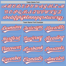 Load image into Gallery viewer, Custom Stitched Light Blue White-Red Baseball Pullover Sweatshirt Hoodie