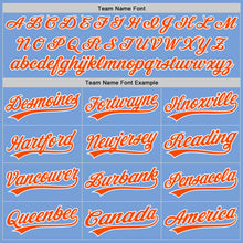 Загрузить изображение в средство просмотра галереи, Custom Light Blue Orange-White Authentic Baseball Jersey