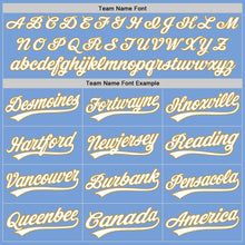 Load image into Gallery viewer, Custom Light Blue White-Old Gold Authentic Baseball Jersey