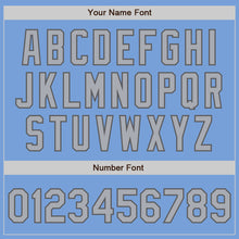 Load image into Gallery viewer, Custom Light Blue Gray-Steel Gray Authentic Baseball Jersey