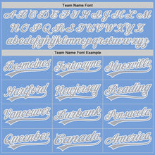 Load image into Gallery viewer, Custom Light Blue Gray-White Authentic Baseball Jersey