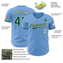 Charger l'image dans la galerie, Custom Light Blue Green-White Authentic Baseball Jersey