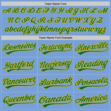 Загрузить изображение в средство просмотра галереи, Custom Light Blue Kelly Green-Yellow Authentic Baseball Jersey