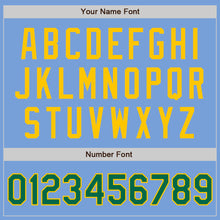 Загрузить изображение в средство просмотра галереи, Custom Light Blue Kelly Green-Yellow Authentic Baseball Jersey