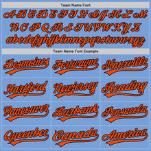 Загрузить изображение в средство просмотра галереи, Custom Light Blue Orange-Black Authentic Baseball Jersey