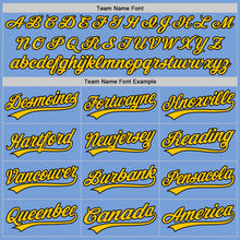 Charger l'image dans la galerie, Custom Light Blue Yellow-Black Authentic Baseball Jersey