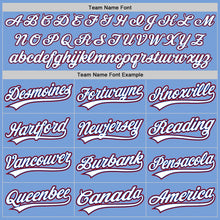Charger l'image dans la galerie, Custom Light Blue White Royal-Red Authentic Baseball Jersey