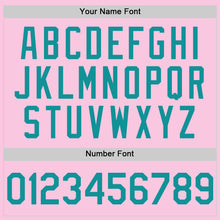 Load image into Gallery viewer, Custom Light Pink Teal Mesh Authentic Throwback Baseball Jersey