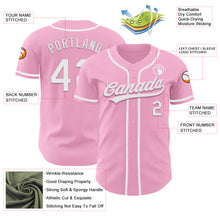 Laden Sie das Bild in den Galerie-Viewer, Custom Light Pink White Authentic Baseball Jersey