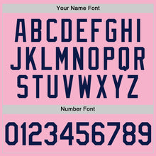 Load image into Gallery viewer, Custom Light Pink Navy Authentic Baseball Jersey