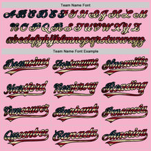 Load image into Gallery viewer, Custom Light Pink Vintage USA Flag-Black Authentic Baseball Jersey
