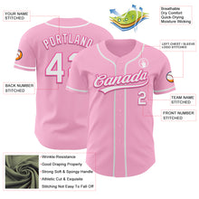 Laden Sie das Bild in den Galerie-Viewer, Custom Light Pink White-Pink Authentic Baseball Jersey