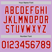 Load image into Gallery viewer, Custom Light Purple Red-White Authentic Baseball Jersey