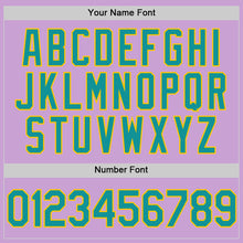 Load image into Gallery viewer, Custom Light Purple Teal-Yellow Authentic Baseball Jersey