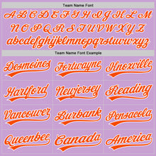 Load image into Gallery viewer, Custom Light Purple Orange-White Authentic Baseball Jersey