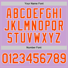 Load image into Gallery viewer, Custom Light Purple Orange-White Authentic Baseball Jersey