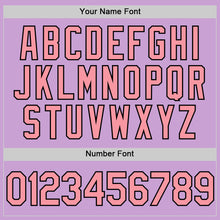 Load image into Gallery viewer, Custom Light Purple Medium Pink-Black Authentic Baseball Jersey