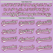 Load image into Gallery viewer, Custom Light Purple Pink-Black Authentic Baseball Jersey