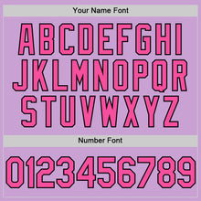 Load image into Gallery viewer, Custom Light Purple Pink-Black Authentic Baseball Jersey