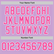 Load image into Gallery viewer, Custom Light Purple Pink-White Authentic Baseball Jersey